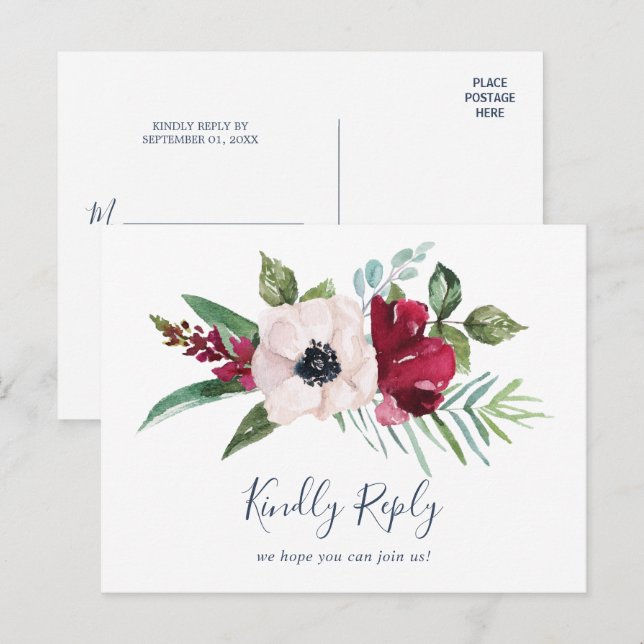 Tropiskt Breeze Menu Choice OSA Postcard Inbjudan Vykort (Fram/baksida)