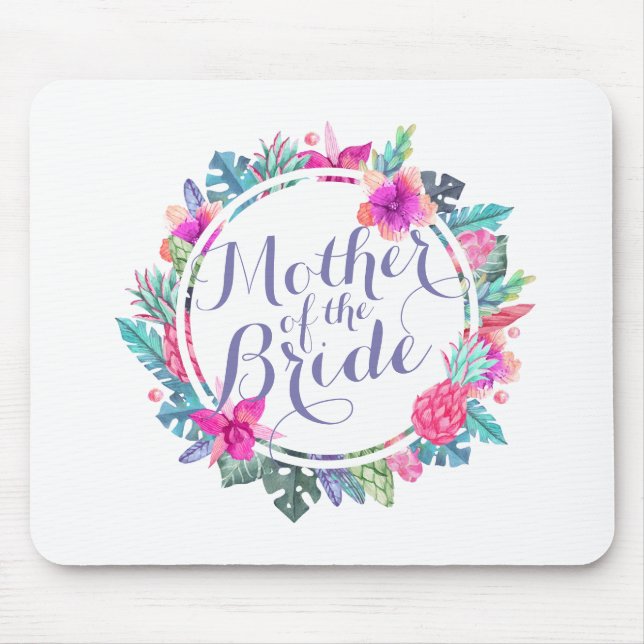 Tropiskt bröllop | Mousepad för budens mamma Musmatta (Framsidan)