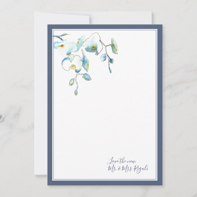 Tropiskt Bröllop tackkort Anteckningskort (Framsida)