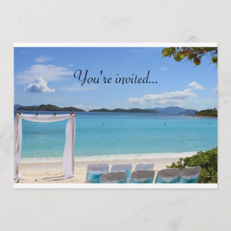 Tropiskt bröllopsinbjudan inbjudningar