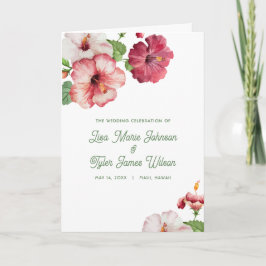 Tropiskt Bröllopsprogram Inbjudan