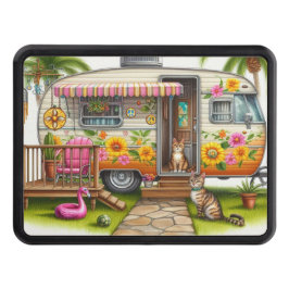 Tropiskt Camper Paradise Hitch Cover Dragkroksskydd