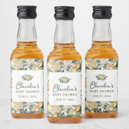 Tropiskt citron, babykläder, vattenfärg spritflaskor etikett