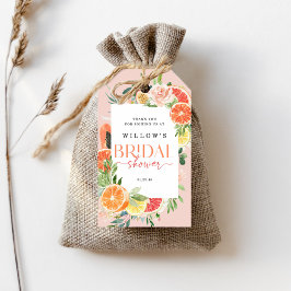 Tropiskt Citrus Möhippa Favor Tag Lemon Presentetikett