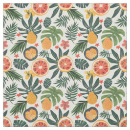 Tropiskt Citrus & Päron Mönster Tyg
