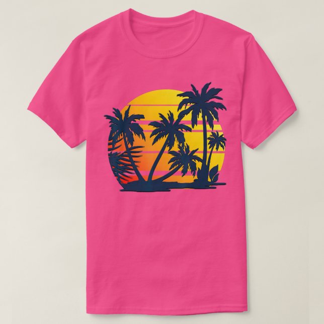 Tropiskt Coconut Handflatan Träd sommar Vacation B T Shirt (Design framsida)