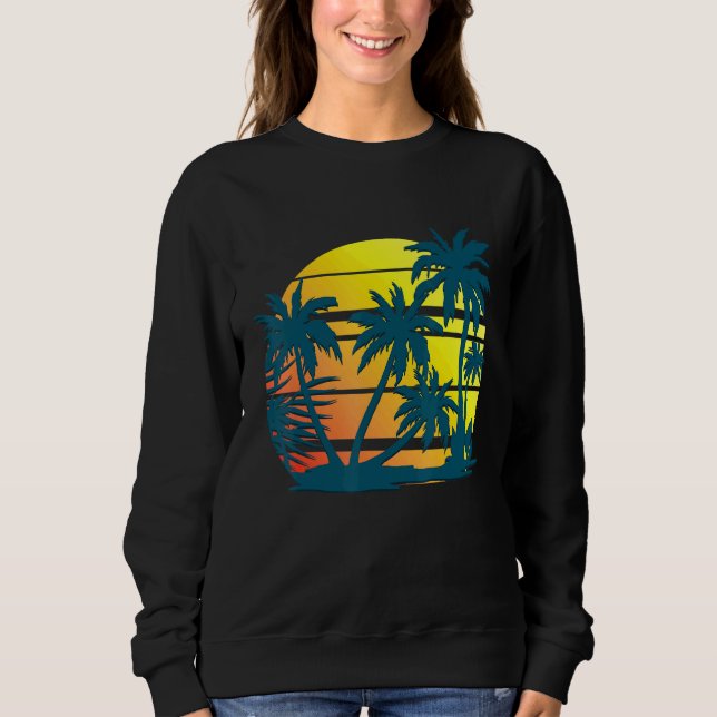 Tropiskt Coconut Handflatan Träd sommar Vacation B T Shirt (Framsida)