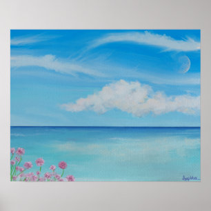 Tropiskt Cornwall med havskonpar Kanvastryck Poster
