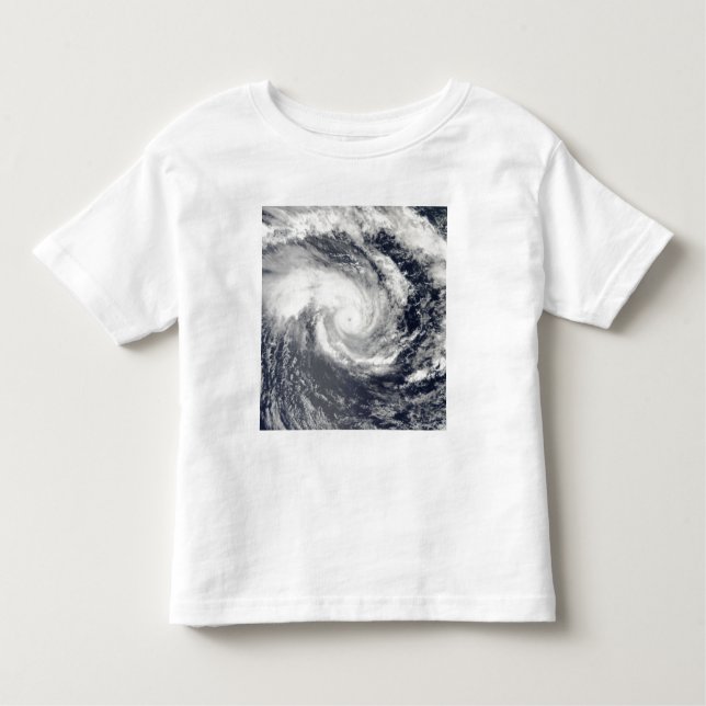 Tropiskt cyklon Edzani i Sydindiska Oce Tee (Framsida)