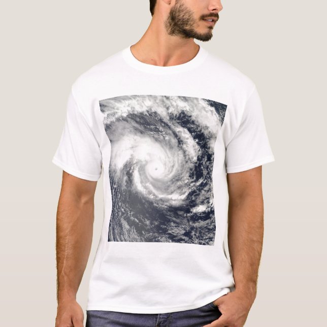 Tropiskt cyklon Edzani i Sydindiska Oce Tee Shirt (Framsida)