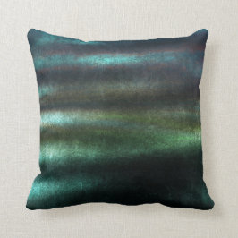 Tropiskt Deep Wood Grönt Rand Linjer Velvet Kudde