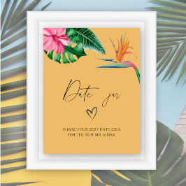Tropiskt - dejtnattsidéer. Möhippan Date burk Poster