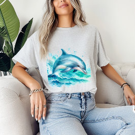 Tropiskt delfiner under havsviken Surfer Beach T Shirt