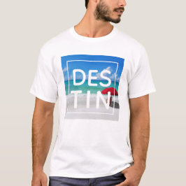 Tropiskt Destin Beach Florida Modern Typografi T Shirt