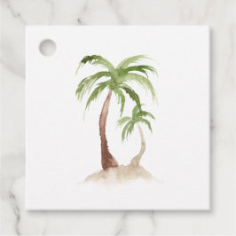 Tropiskt destinationsbröllop gåvor etiketter