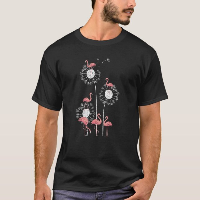 Tropiskt djurfoder Exotiskt fågel Dandelion Flamin T Shirt (Framsida)