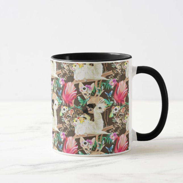 Tropiskt djurt mönster mugg (Höger)