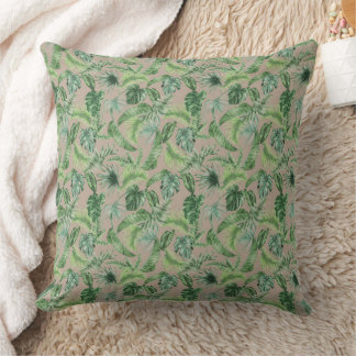 Tropiskt djurtryck &Grön serie design 10  Kudde