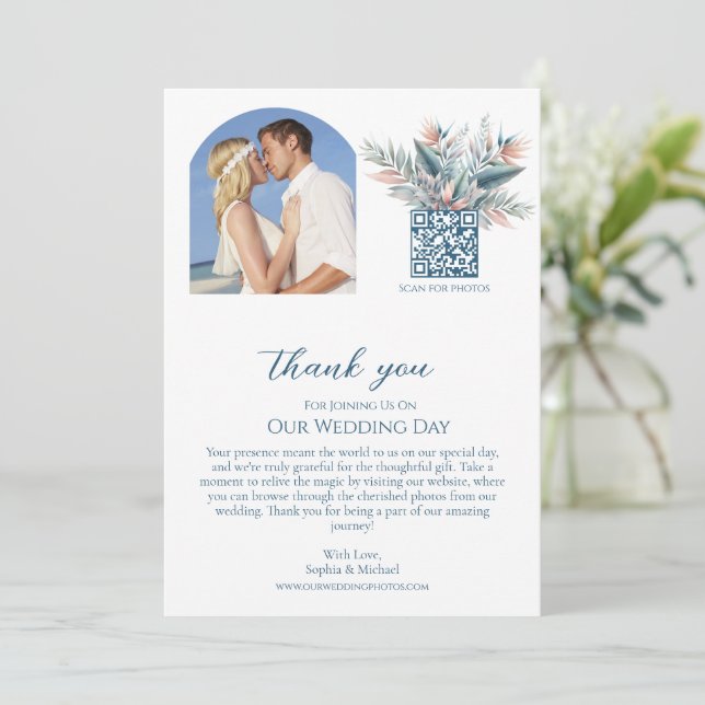 Tropiskt Dream-Photo Bröllop Tack Inbjudningar (Stående Fram)