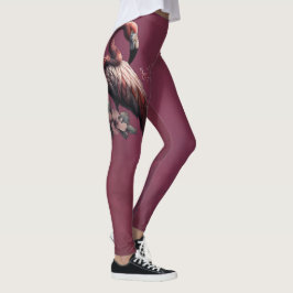 Tropiskt elegans, flamingon i skymningen. leggings
