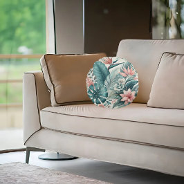 Tropiskt essens rund kudde