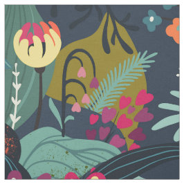 Tropiskt Exotiskt Blommönster för Bright Tyg