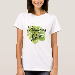 Tropiskt exotiskt grönt monstera löv vattenfärg e t shirt