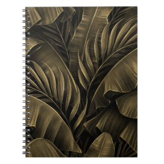 Tropiskt exotiskt: Grunge Golden Nature Anteckningsbok