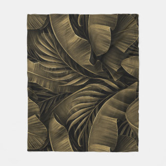 Tropiskt exotiskt: Grunge Golden Nature Fleecefilt