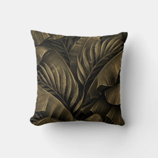 Tropiskt exotiskt: Grunge Golden Nature Kudde