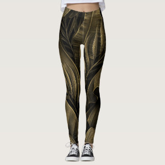 Tropiskt exotiskt: Grunge Golden Nature Leggings