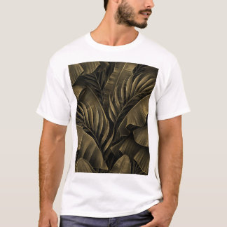 Tropiskt exotiskt: Grunge Golden Nature T Shirt