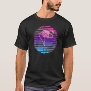 Tropiskt fågel Exotic Animal Retro Vaporwave Rosa T Shirt