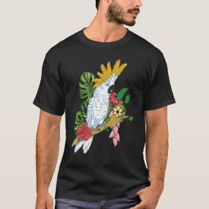 Tropiskt fågelpapegoja Exotic Flowers Cockat T Shirt