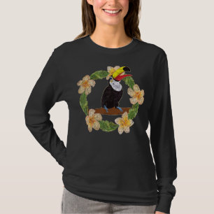 Tropiskt fågelvilt Blommigt Toucan T Shirt