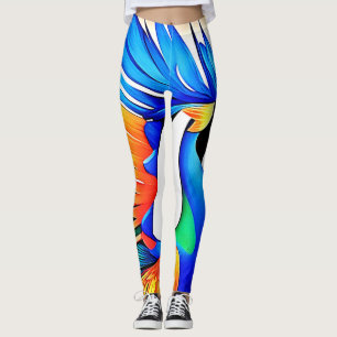 Tropiskt fågelvilt i Bright Leggings