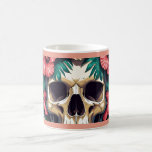 Tropiskt fall: Bloom & Bone Kaffemugg<br><div class="desc">Infukta ditt rum med läckande elegans och exotiskt kant. Tropiskt Decay: Bloom & Bone är en gotisk-inspirerad design som väver den känsliga alluften av hibiscus blommor och lush tropiska löv med en skalls nakna skönhet. Det är ett djärvt påstående biet som talar för harmonin mellan liv, död och naturens vild....</div>