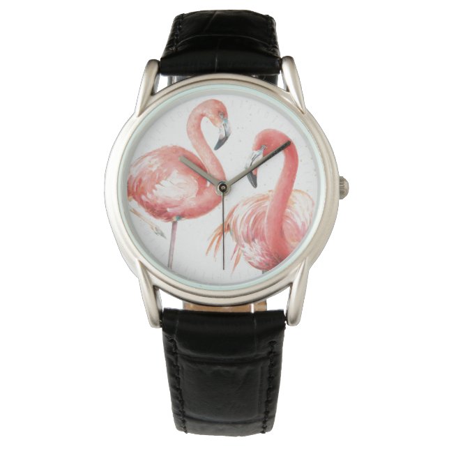 Tropiskt | Familj Flamingos Armbandsur (Framsida)