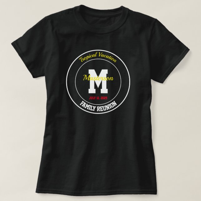 Tropiskt familjmöte som något namn daterar Any T Shirt (Design framsida)
