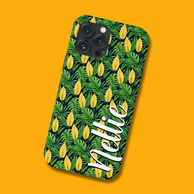 Tropiskt fet fetstil med eget namn - telefonväska (Custom Name Tropical Phone Case)