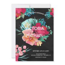 Tropiskt fet och skarp blommigt bröllop