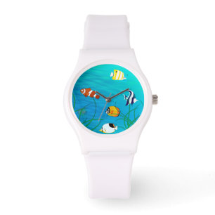 TROPISKT FISK, KLOKALT FISK, FISK MED KRINGFISK, F ARMBANDSUR