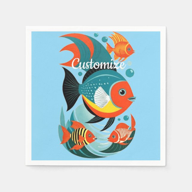 Tropiskt Fisk Sortiment Thunder_Cove Pappersservett (Framsidan)