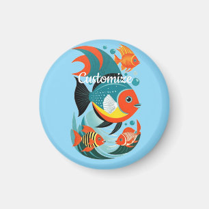 Tropiskt fisksortiment Thunder_Cove Magnet