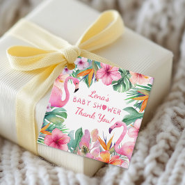 Tropiskt Flamingo Baby Shower Gift-Märkre Gåvor Etiketter