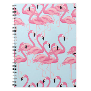 Tropiskt flamingo, färglös bakgrund i mönster anteckningsbok