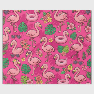 Tropiskt Flamingo-inslagspapper Presentpapper