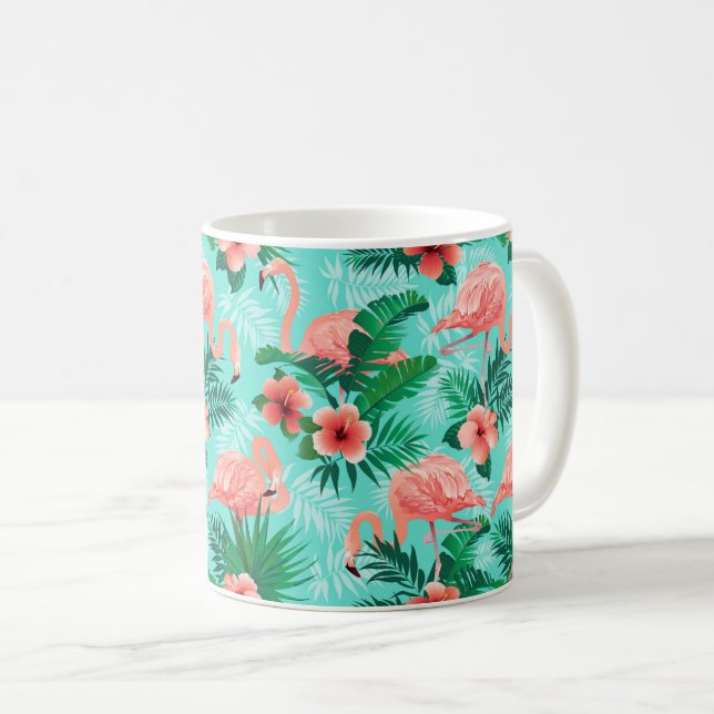 Tropiskt Flamingo-kaffe Mugg (Framsida höger)