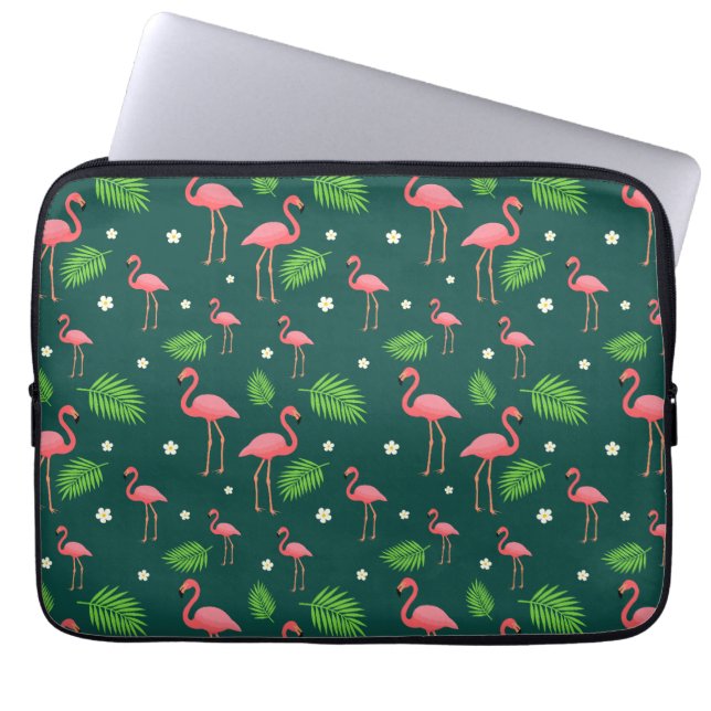 Tropiskt Flamingo Mönster Laptop Fodral (Framsidan)