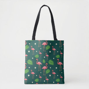 Tropiskt Flamingo Mönster Tygkasse